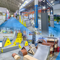 Parkour sensoriel intérieur pour enfants équipement d'entraînement de jeu souple cadre d'escalade hyperbolique matériau en PVC aire de jeux de Fitness physique