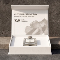 Boîte cadeau personnalisée blanche pour Cologne et boîte magnétique pour parfum avec présentoir en papier pour emballage de parfum