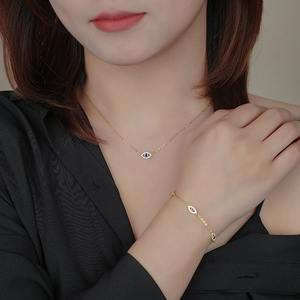 Kalung mata jahat safir trendi, perhiasan perak 925, perhiasan mata jahat berlapis emas 18k - Product Image 6