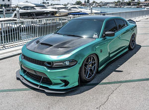 Hellcat Style fibre de carbone capot avant capot évents nouvel état fabriqué pour Dodge <span class=keywords><strong>Charger</strong></span> <span class=keywords><strong>SRT</strong></span> 2015-2021 <span class=keywords><strong>Chevrolet</strong></span> voitures - Product Image 3