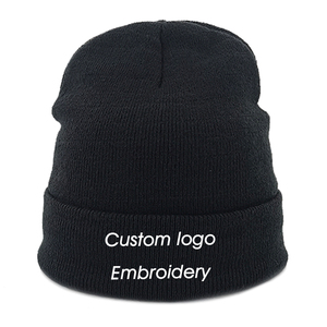 Wholesale Custom Knitted <b>Hats</b> Embroidered Logo Warm Beanie Unisex Winter <b>Hat</b> 100% Acrylic Breathable & Waterproof - Product Image 2