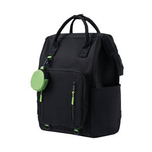 Mochila Pañalera Transfronteriza de Gran Capacidad con Compartimento para Portátil, Unisex, Uso Diario, Negra, Nueva Versión Otoño 2024 - Product Image 3