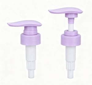 Dispensador de loción de plástico morado 33/410 con bomba de rosca para botellas de loción líquida cosmética, jabón y champú. - Product Image 2