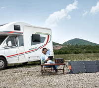 Panneau solaire mobile GNCC 200W, chargeur portable pliable pour le camping en plein air, panneau solaire monocristallin en silicium pliable