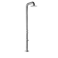 Robinet de douche moderne carré en acier inoxydable 304, sur pied, 2 fonctions, pour piscine extérieure avec douchette à main