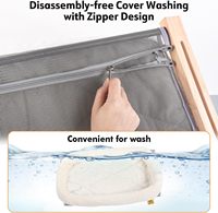 Hamac de fenêtre pour chat en bois pliable de luxe avec protection solaire, design à ventouses puissantes pour cadre de porte ou de fenêtre, qualité supérieure