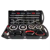 Ensemble d'haltères réglables en fonte de 55 kg avec logo personnalisé YX, haltères et barres électroplaquées pour la musculation