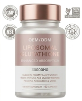 Glutatión Liposomal de Marca Privada 30000mg, Absorción Mejorada, Desintoxicación del Hígado, Apoyo Inmunológico, Aclaramiento de la Piel, OEM, 60 Cápsulas
