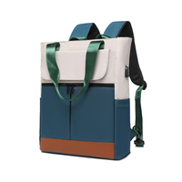 Tas Ransel Laptop Fashion Travel 16 Inch dengan Port Pengisian Daya USB, Tahan Air, untuk Pria Wanita - Logo Custom