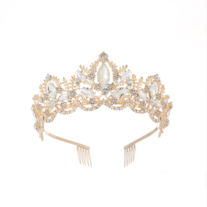 Tiara de Novia con Pedrería, Color Sólido, Nueva, en Oferta, Corona de Reina de Belleza para Concurso - Product Image 3
