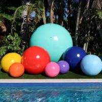 Balle géante gonflable en PVC, lisse, brillante, colorée, jouet flottant pour piscine et plage, fabrication OEM personnalisée, vente en gros