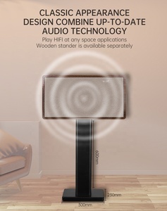 Haut-parleur 2.1 canaux en bois 200W avec crossover 3 voies - BT5.3 DSP, woofer 8 pouces, super basses pour la maison et l'hôtel - Product Image 5