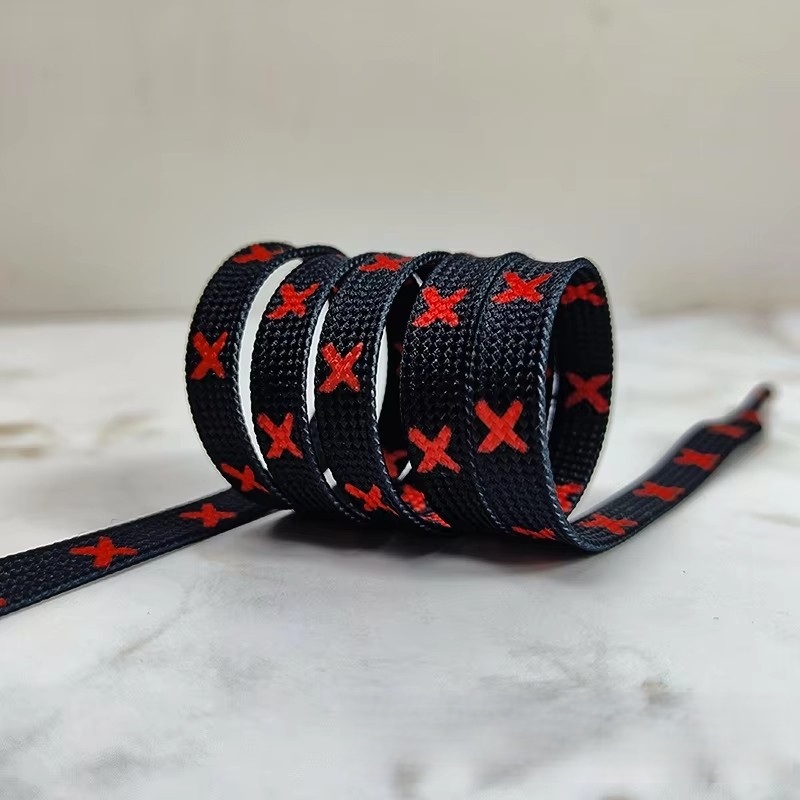 Black background red X element