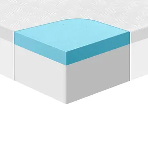 Taille adaptée aux besoins du client de surmatelas de mousse de mémoire de gel de 3 pouces, matelas à haute densité de mousse de mémoire confortable démontable