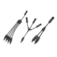 Connecteur PV de type MC/4 Y OEM d'usine, coupleur de câble solaire en Y 2 entrées 1 sortie, 1500V IP68 pour station d'énergie solaire hors réseau, système PV