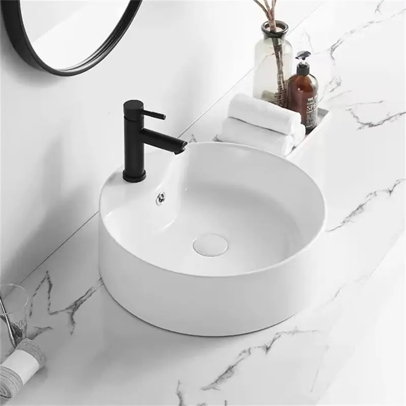 Vòng gốm nghệ thuật rửa lưu vực Chậu Rửa Lavabo Blanco tùy chỉnh phòng tắm Countertop bồn lưu vực