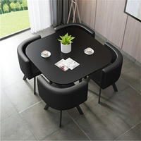 Table de salle à manger carrée moderne et abordable, ensemble de 4 chaises, vente en gros, mobilier de restaurant et de maison, table en métal durable, luxe moderne