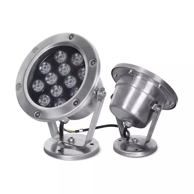 Подводная лампа из нержавеющей стали IP68 12V 24V RGB 36W 24W 18W 12W 9W светодиодный фонтан