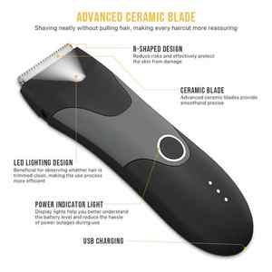 Maquinilla de afeitar eléctrica inalámbrica <span class=keywords><strong>para</strong></span> la ingle y el cuerpo con logotipo personalizado <span class=keywords><strong>para</strong></span> áreas sensibles, máquina de afeitar indolora con hoja de cerámica <span class=keywords><strong>para</strong></span> hombres - Product Image 5