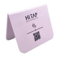 Support de carte NFC en acrylique personnalisé en forme de L, étanche, avec code QR unique et encodage NFC pour le contrôle d'accès et les réseaux sociaux modernes