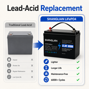 แบตเตอรี่ลิเธียมไอรอนฟอสเฟต IP65 12.8V 100Ah 1280Wh สำหรับเก็บพลังงานแสงอาทิตย์ ชุดแบตเตอรี่ลิเธียมสำหรับระบบแผงโซลาร์เซลล์บ้าน - Product Image 4