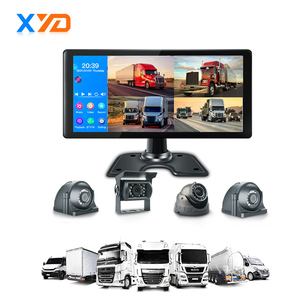 Cámara de salpicadero DVR para coche, espejo retrovisor de 10,36 pulgadas, <span class=keywords><strong>grabador</strong></span> de vídeo 720P, para camión de logística, 4 <span class=keywords><strong>canales</strong></span>, novedad - Product Image 2