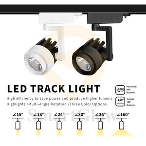 Proyecto comercial Shope Dali Luz de pista Led regulable Luz de punto de mazorca ajustable Sistema de luz de pista inteligente Tuya Zigbee - Product Image 2