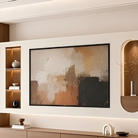 Muro de TV Arquitectónico Integrado, Unidad de Almacenamiento Modular Personalizada para Proyectos de Villas y Apartamentos de Lujo