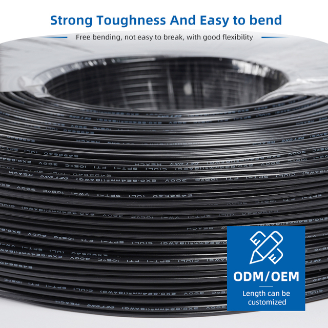 DETONG SJT/SVT Flexible Cable 18-10 AWG 2/3/4 Core Waterproof PVC Wire 300V for Outdoor & Indoor Power Supply