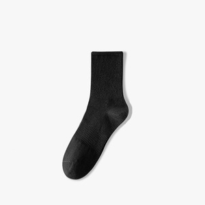 Kaus kaki katun dasar sehari-hari uniseks, kaus kaki olahraga anti-bau keringat anti-bakteri betis pendek perahu bantalan - Product Image 4
