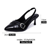 Chaussures pour femmes, nouveau style, talons hauts sexy, chaussures pour dames, 7.5cm, cuir verni, dessus en forme de X, boucle en forme de D, talon fin, YonH2-1