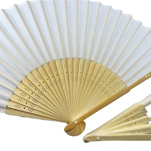 Abanicos Plegables de Bambú de Color Morado Claro de 21 cm de Largo para Bodas, Abanico Personalizado con Logotipo - Product Image 2