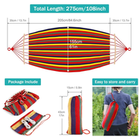 Hamac suspendu pliable double portable Lit en toile pour deux personnes Moustiquaire Tissu de parachute en nylon pour bébé Camping en plein air