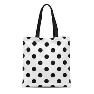 Sử Dụng Hàng Ngày Thân Thiện Với Môi Bông Vải <span class=keywords><strong>Tote</strong></span> Túi Tái Sử Dụng Dot Thiết Kế In Ấn Mua Sắm Túi - Product Image 1