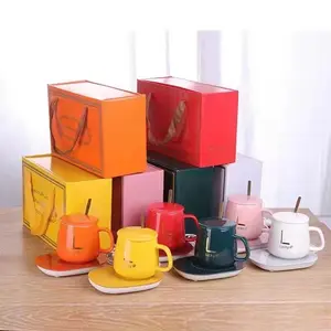 热带骨瓷外壳厨具玻璃杯咖啡杯带手柄的杯子，用于办公室和家庭陶瓷礼品杯