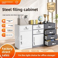 Armoire de classement en acier pour bureau, serrure à combinaison, antivol, design minimaliste, 4 tiroirs, unité de rangement portable sous le bureau, roulettes