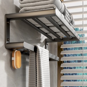 Juego de <span class=keywords><strong>Accesorios</strong></span> para <span class=keywords><strong>Baño</strong></span> en Gris Metálico, Incluye Toallero, Ideal para Hogar y Hotel - Product Image 6