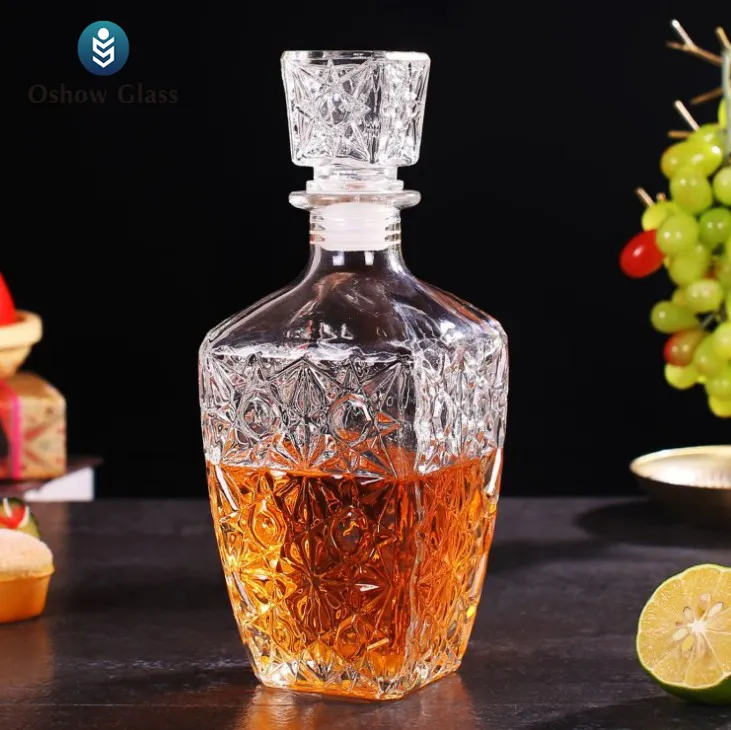 OSHOW Großhandel 500ml rotwein whisky wodka glas flasche spezielle-geformte leere flasche