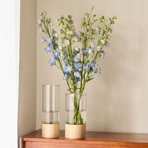 Tối giản vuông Acrylic chống thả bảng bình với cơ sở bằng gỗ trang trí thanh lịch cho phòng khách hoa sắp xếp - Product Image 3