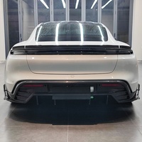 Diffuseur de pare-chocs arrière en fibre de carbone sèche préimprégnée pour Porsche Taycan GTS Cross Turismo 4 portes