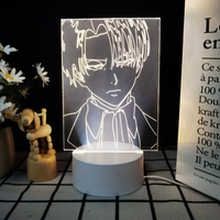 Lampe de nuit portable Anime en plastique, alimentée par USB, avec effet visuel 3D holographique, design de table