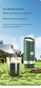 <b>Portable</b> Fully Automatic Heated Eco-Friendly Espresso <b>Coffee</b> <b>Maker</b> Electric/Battery/USB-Powered Stainless Steel 20 Household - Product Image 2