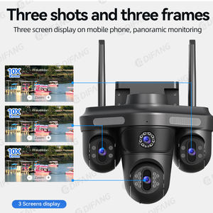 Üçlü Ekranlı Dış Mekan PTZ WiFi Güvenlik Kamerası 360 Derece Dönüş Renkli Gece Görüşü Hareket Algılama CMOS SD Kart Bulut IP66 - Product Image 3
