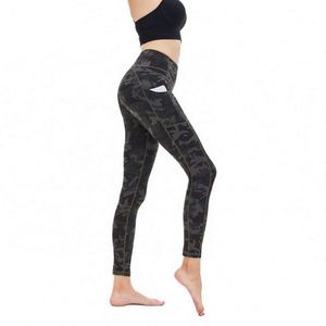 Custom Logo High Waist Gym <b>Pants</b> for Women Seamless High Waisted Leggings with Scrunch <b>Bum</b> Solid Pattern Legging - Product Image 2