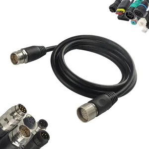 Calidad garantizada, ip67, resistente al agua, cable circular de 19 pines, 12 Pines, conector macho hembra m23