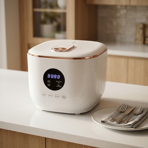 Cuisinière multifonction intelligente à faible teneur en sucre de 500 W, 3 L, mini-cuiseurs à riz électriques numériques avec revêtement antiadhésif de la cuve intérieure - Product Image 1