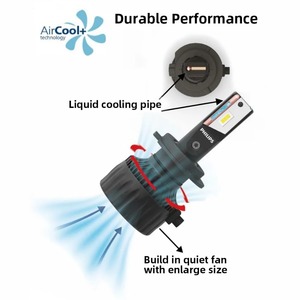 Lot de 2 ampoules de phare LED blanches 50W 4500LM 6500K pour voiture H4 H7 H11 HB3 HB4 HIR2 - Product Image 4
