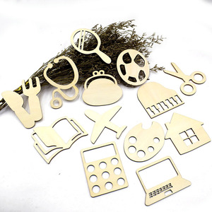 Accesorios creativos de madera natural grabados con láser de tilo para fotos de bebés de un añ<span class=keywords><strong>o</strong></span> de edad - Product Image 3