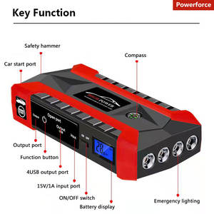 Banco de fuente de alimentación de arranque de emergencia para automóvil, cargador de batería externo, arrancador de batería de <span class=keywords><strong>coche</strong></span> portátil de 12V - Product Image 3