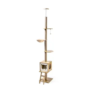 260 cm Deckenhoher Katzenkratzbaum Kletterbaum für Große Katzen, Katzenwohnung vom Heimtierbedarf-Anbieter - Product Image 1